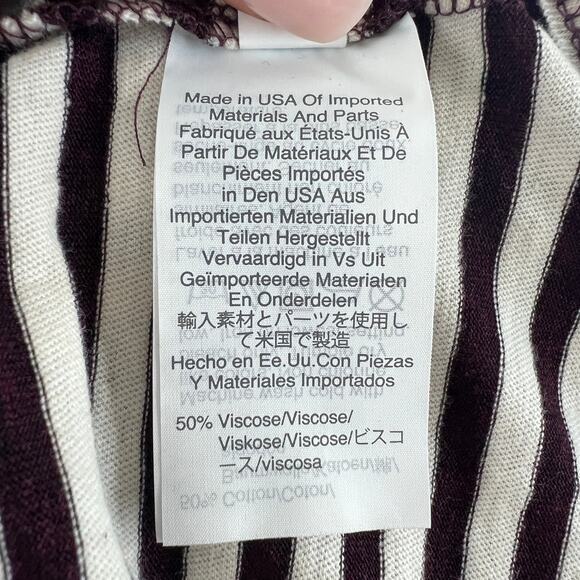 Rivet & Thread Madewell Oversized Tee Stripe Purple White Short Sleeves XL NEW - Picture 11 of 12